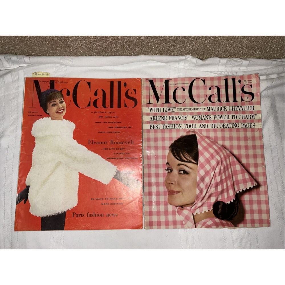 MCCALL’S MAGAZINE FOR WOMEN OCTOBER 1958 & MAY 1960